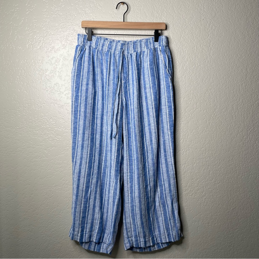 Briggs Wide Leg Striped Linen Pants Cozy Beach Inspired Coastal - Picture 2 of 10